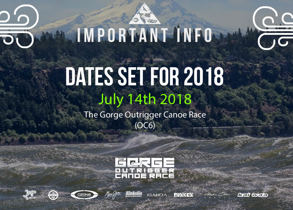 Gorge Race 2018 Dates